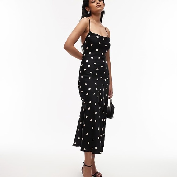 & Other Stories Dresses & Skirts - NWT &Other Stories maxi cami slip low back in mono polka dot print dress Size 2